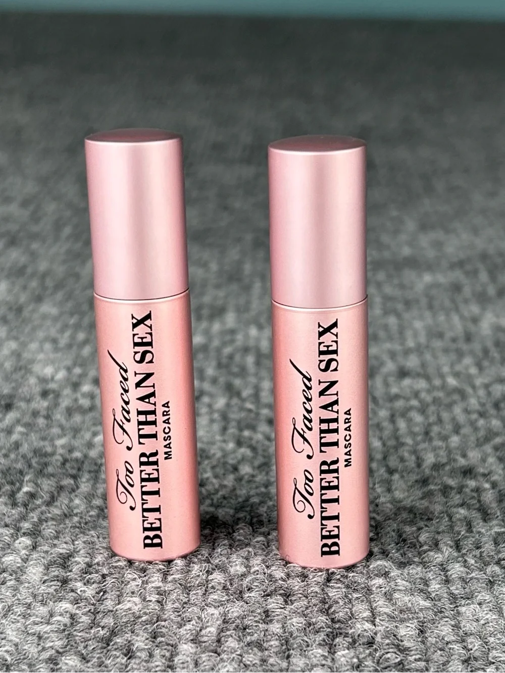 TOO FACED Better Than Sex MASCARA Black LOT 2 x .17 Oz Travel Mini Sz NWOB